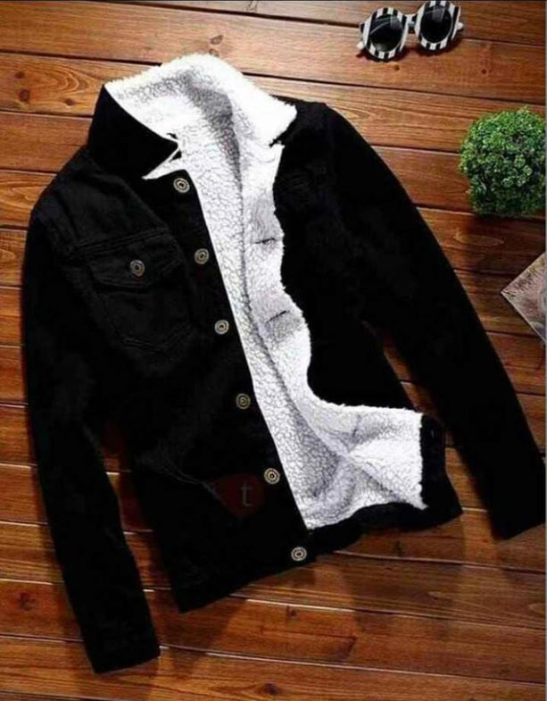 Chaqueta en jean con ovejero  T68A