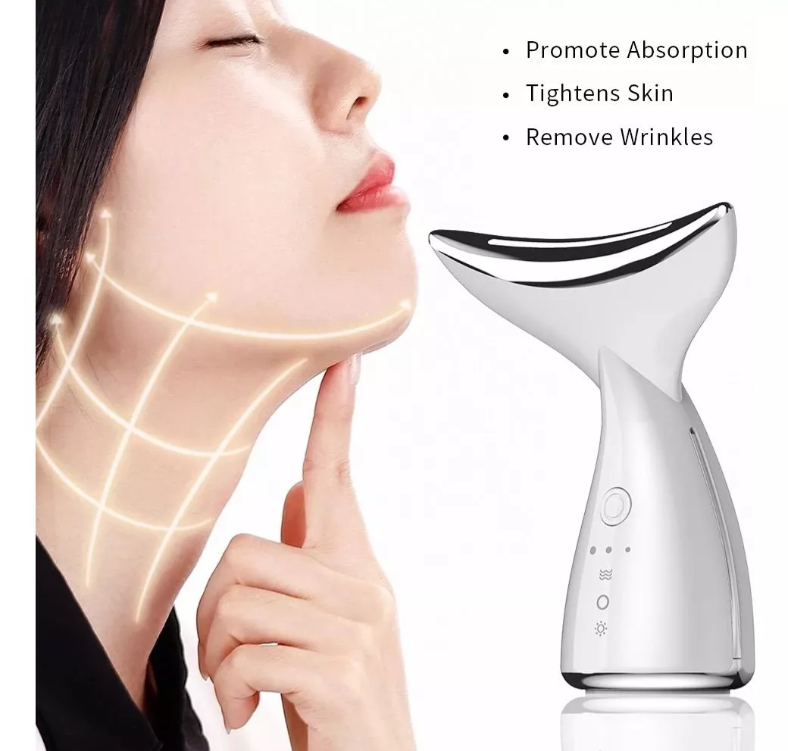 MASAJEADOR FACIAL ANTIARRUGA CON LUZ LED