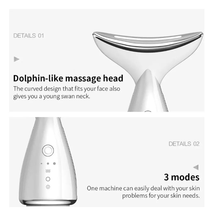 MASAJEADOR FACIAL ANTIARRUGA CON LUZ LED