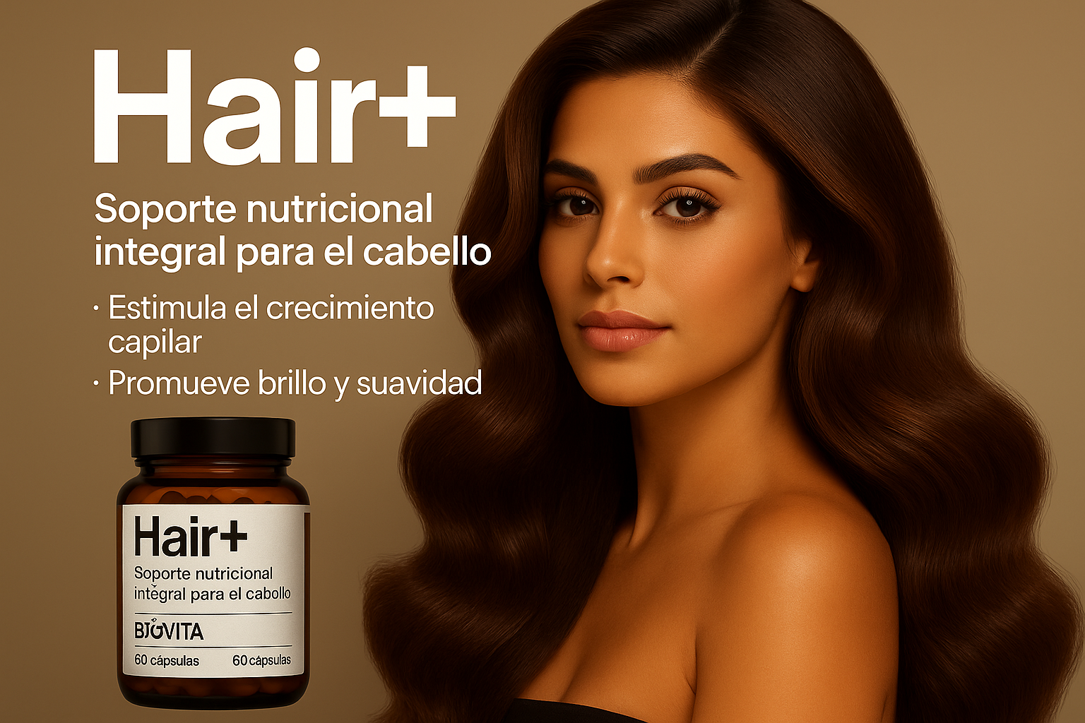 Hair+ Marketing Image in Spanish