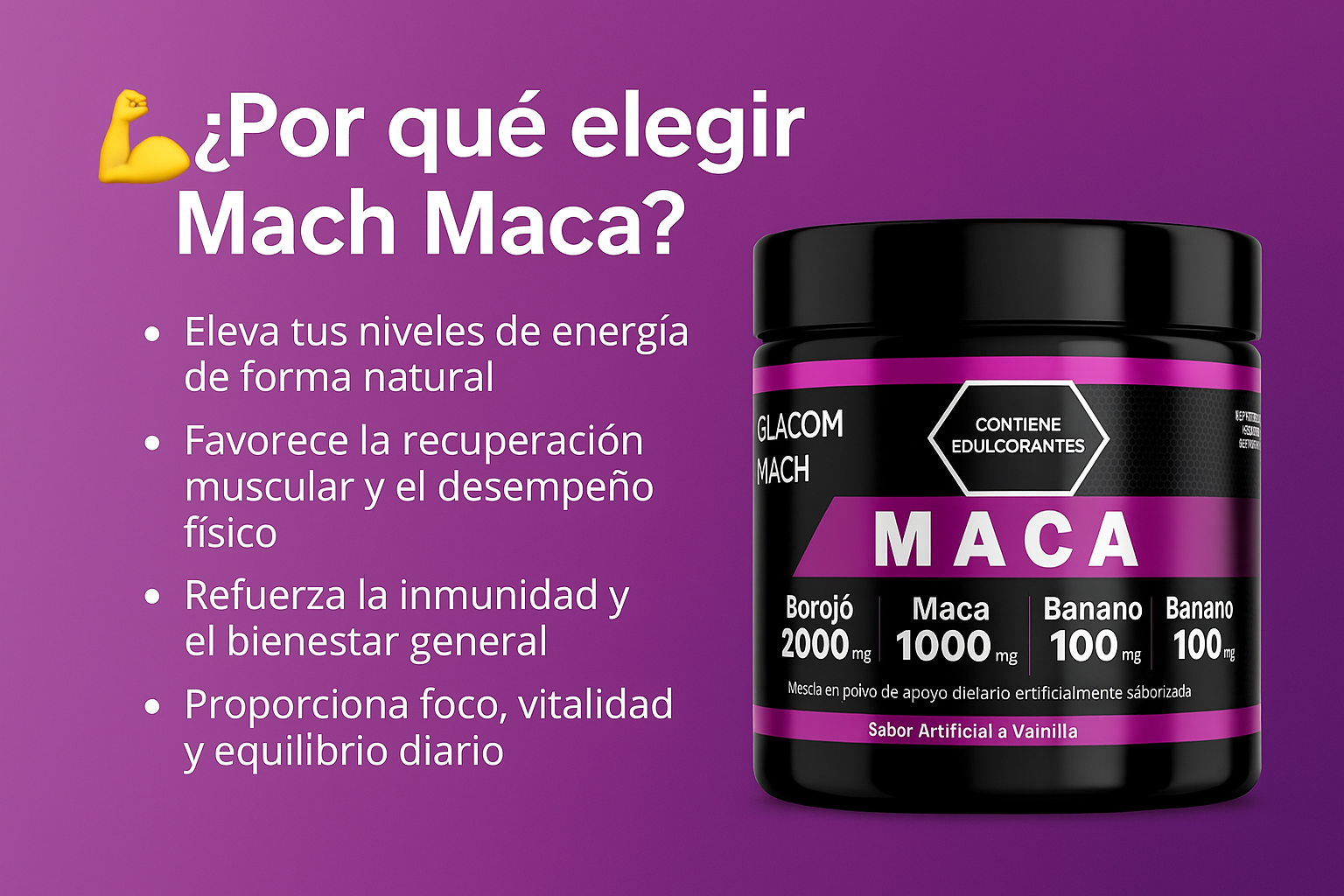 Mach Maca benefits promotional image