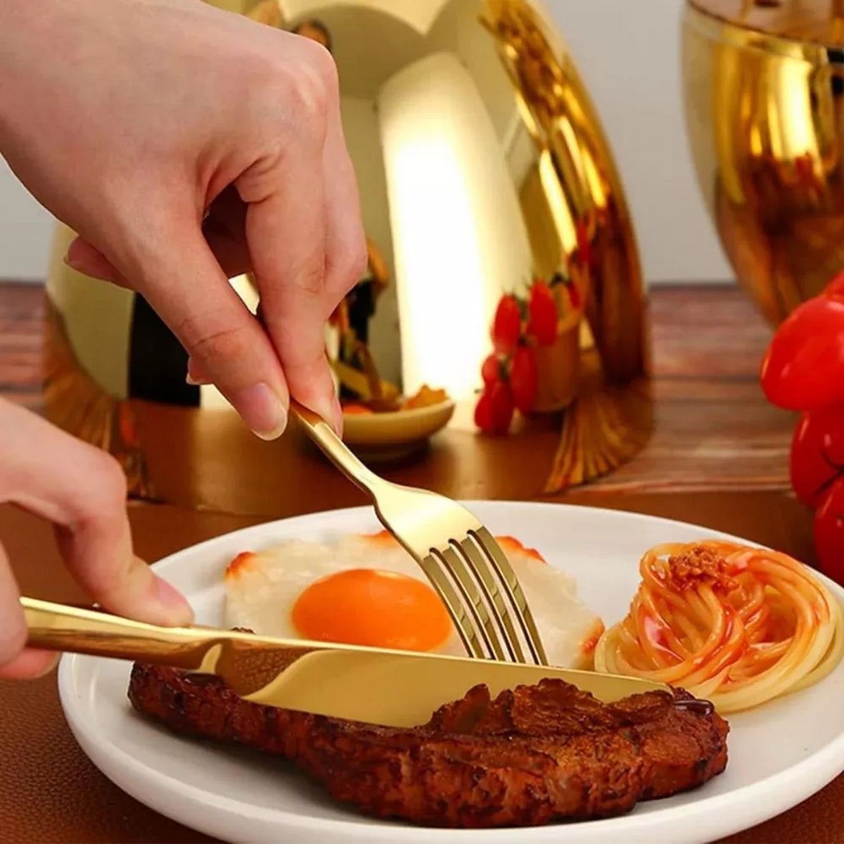 Juego De Cubiertos 24pcs Acero Inoxidabl