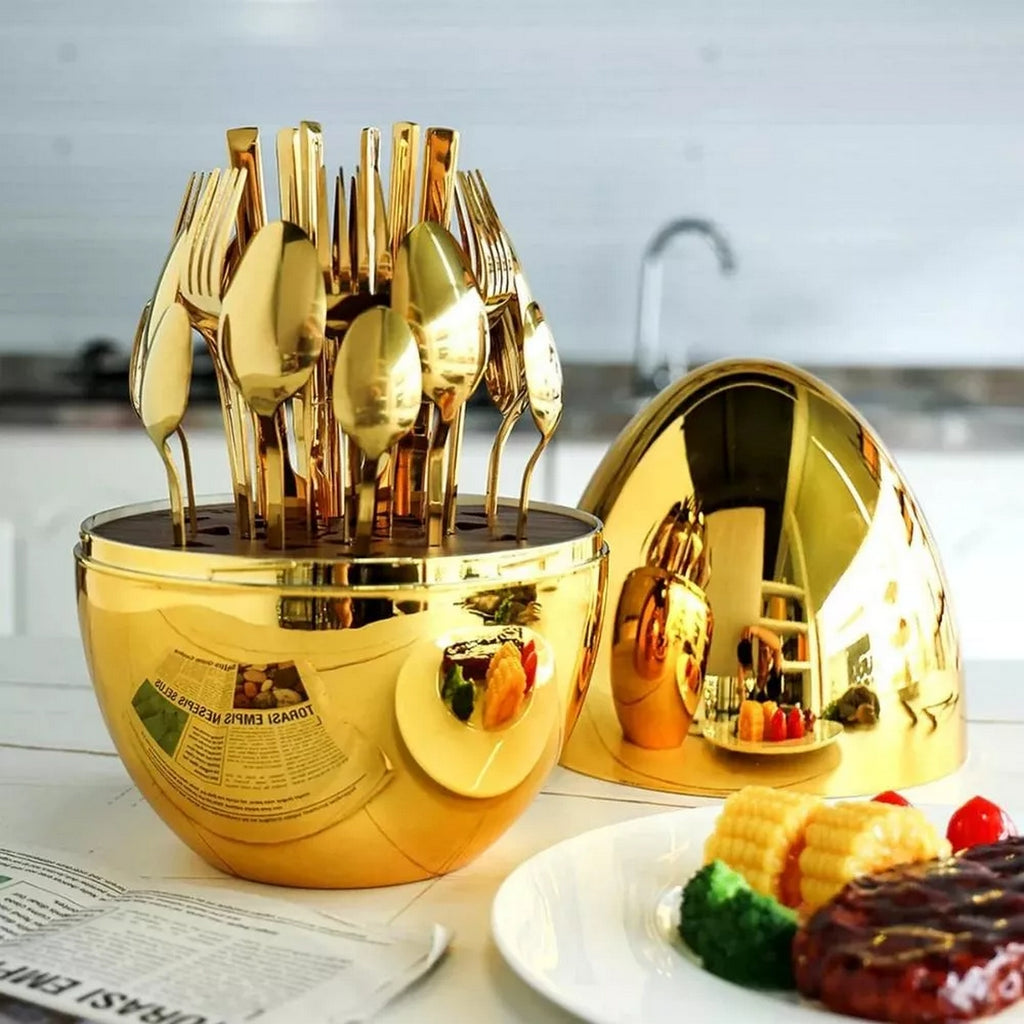 Juego De Cubiertos 24pcs Acero Inoxidabl