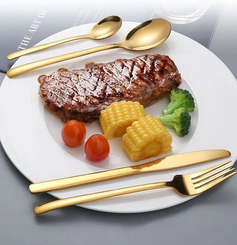 Juego De Cubiertos 24pcs Acero Inoxidabl