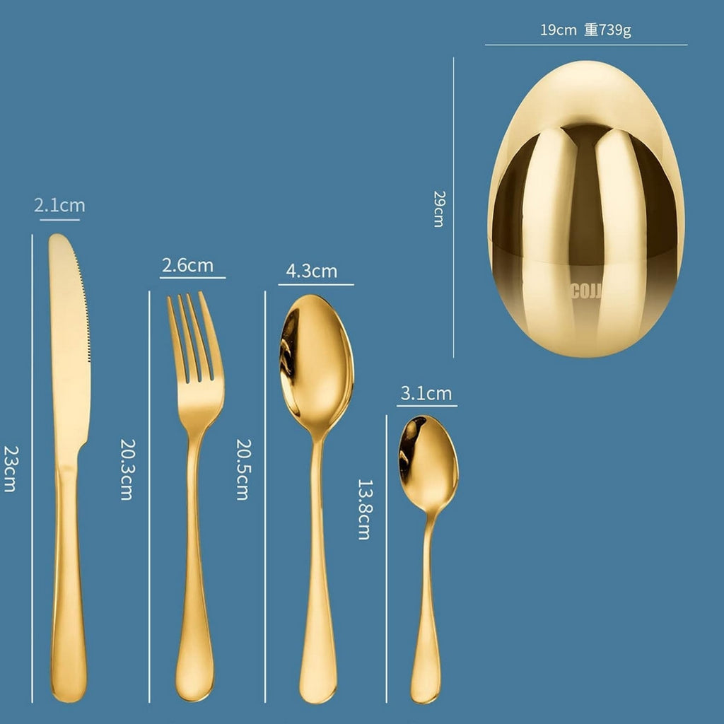 Juego De Cubiertos 24pcs Acero Inoxidabl