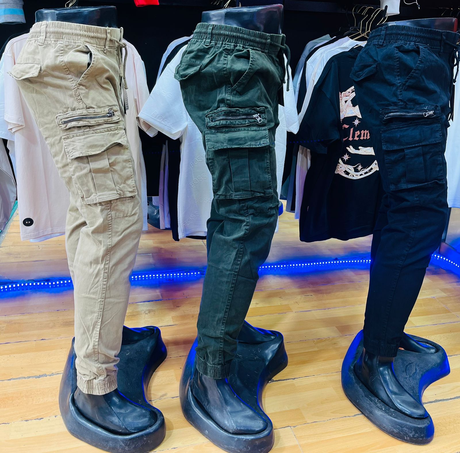 PANTALON JOGGER CARGO EN DRIL