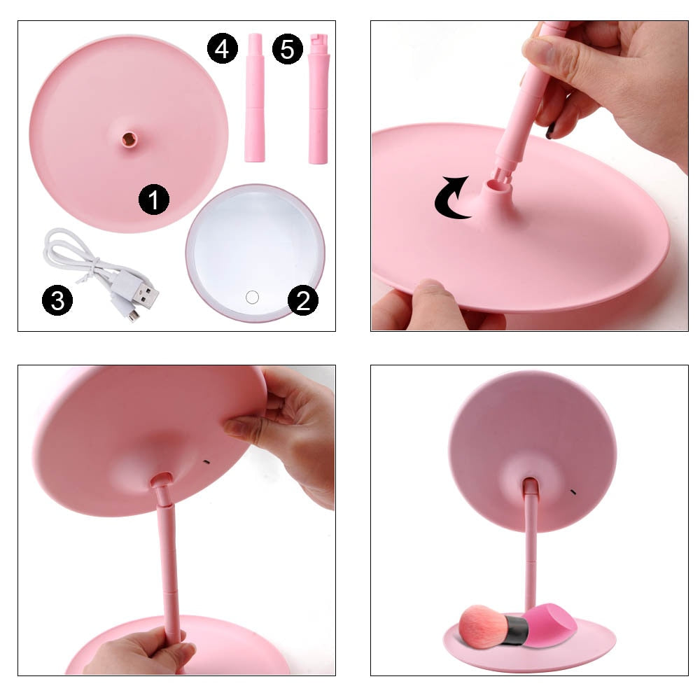 Espejo LED Touch Inalámbrico Glamour Por